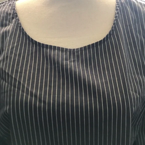 tunic brand COMO BLU size M gray with white stripes - Picture 5 of 10